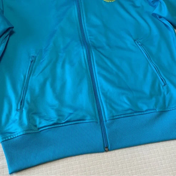 Adidas turquoise and yellow track jacket - Picture 6 of 16